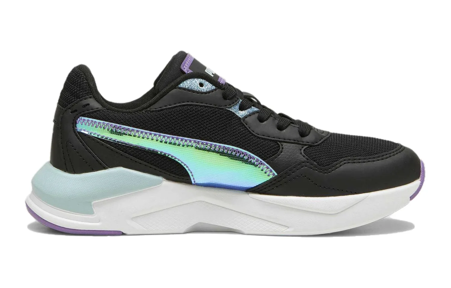 PUMA Кроссовки Ray Speed Lite Deep Dive Abrasion Resistant Cushioning низкие детские повседневные черные фиолетовые — фото 3
