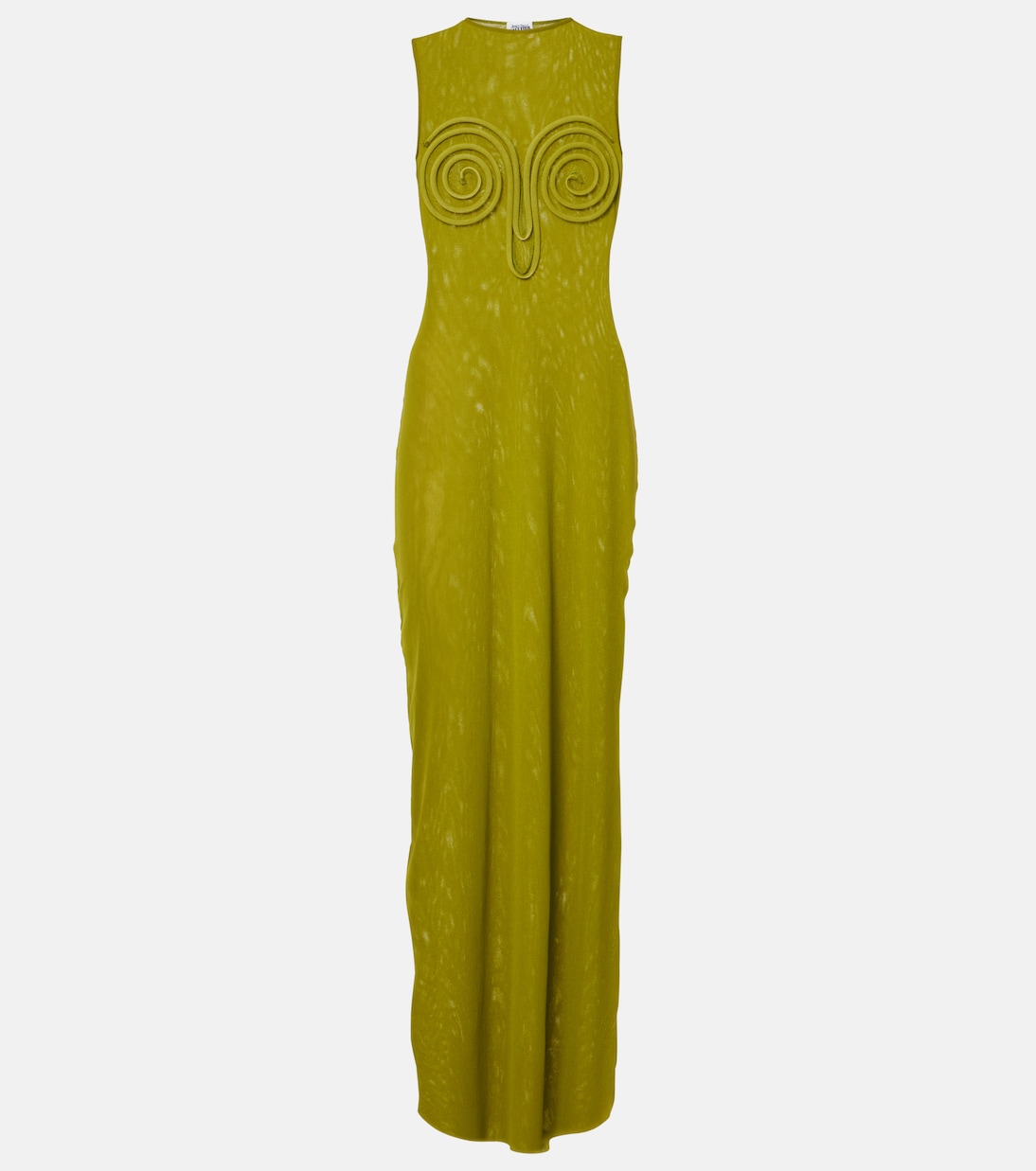 

Платье макси с аппликацией из сетки Jean Paul Gaultier, Acidgreen