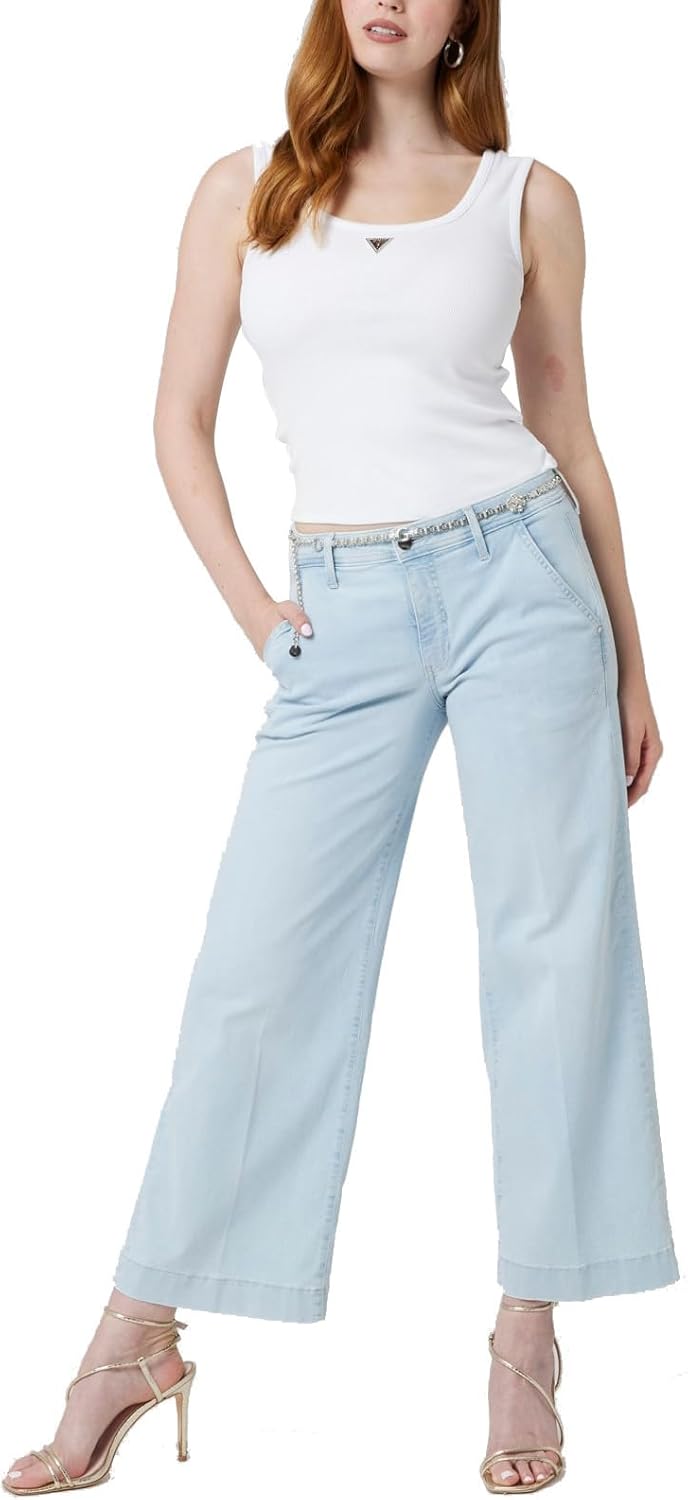 

Женские укороченные джинсы GUESS Eco Zoya Wide Leg, Nuage Light