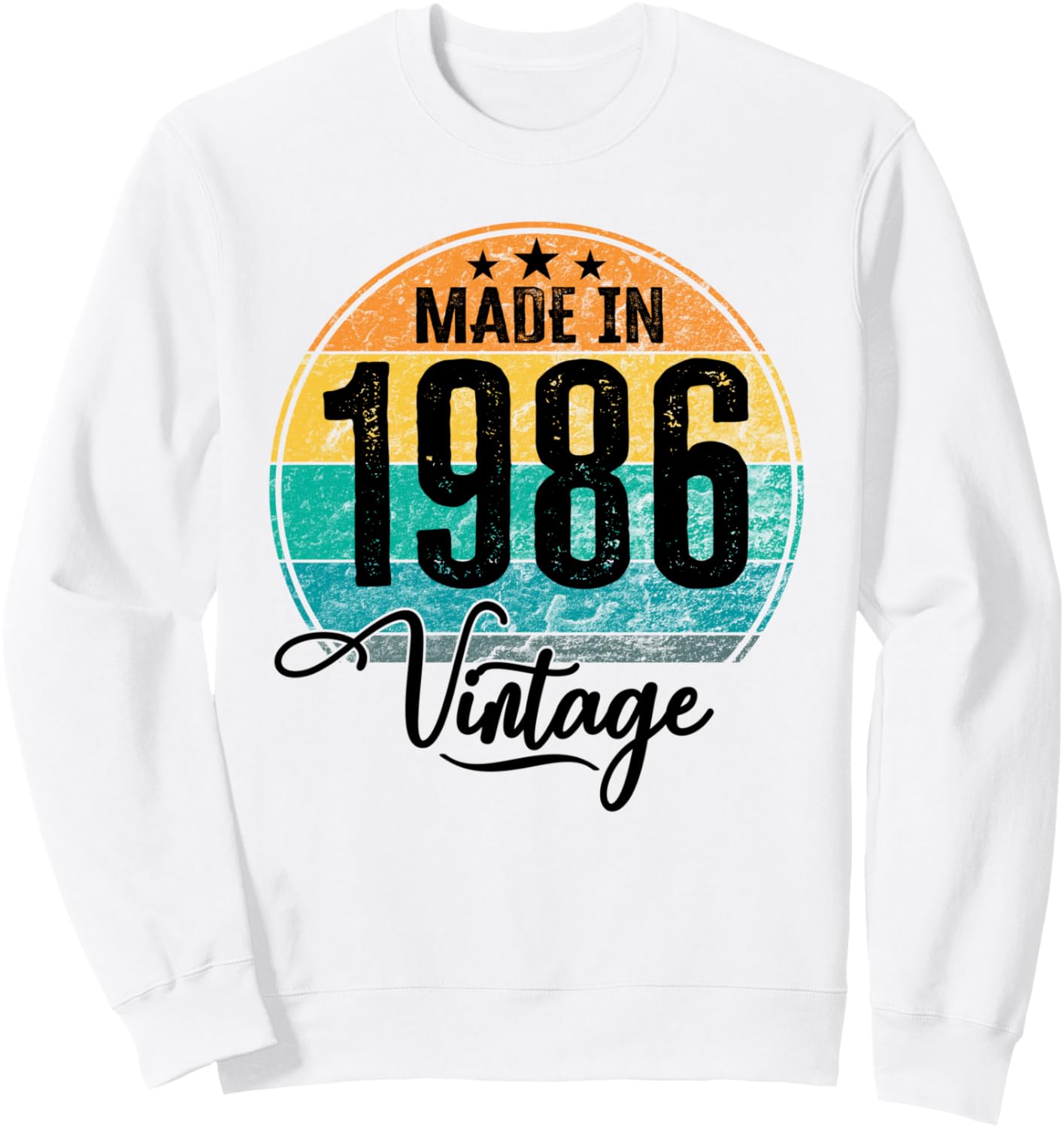 

Винтажная толстовка ко дню рождения 1986 года Kattos - Happy Birthday 1986, белый