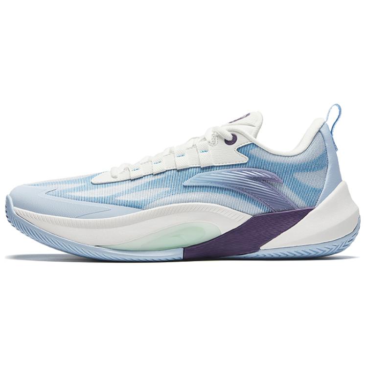 

Anta Instantaneous 1 Амортизирующие Износостойкие Низкие Баскетбольные Кроссовки Мужские Бело-Голубые, Аква-Синий/Папирус Белый/Синий