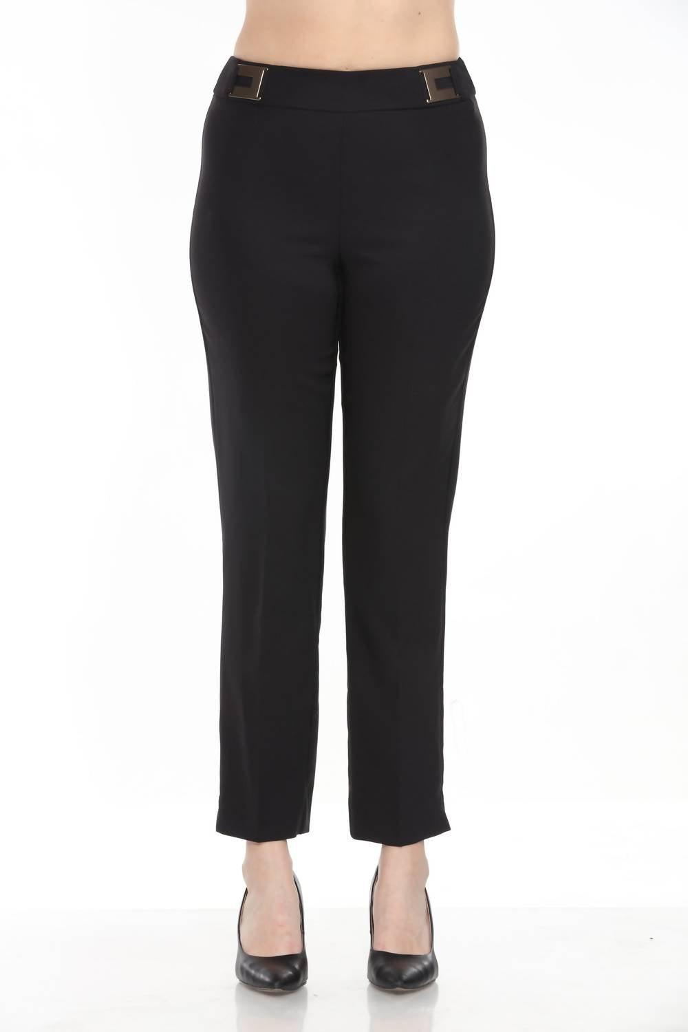 

Черные зауженные брюки High-Rise Slim-Fit Joseph Ribkoff