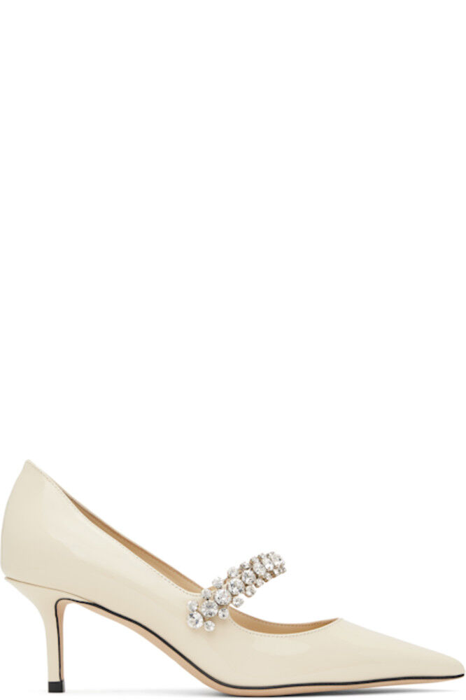 Бежевые туфли Bing Pump 65 на каблуке Jimmy Choo