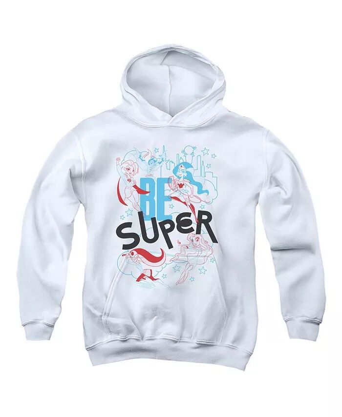 

Мальчики Dc Superhero Youth DC Comics Superhero Be Super Pull Over Hoodie / Толстовка с капюшоном DC Superhero Girls, белый