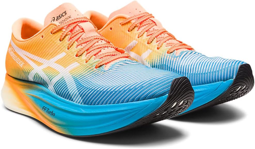 Кроссовки ASICS Metaspeed Edge для взрослых, унисекс, синий/оранжевый — фото 2