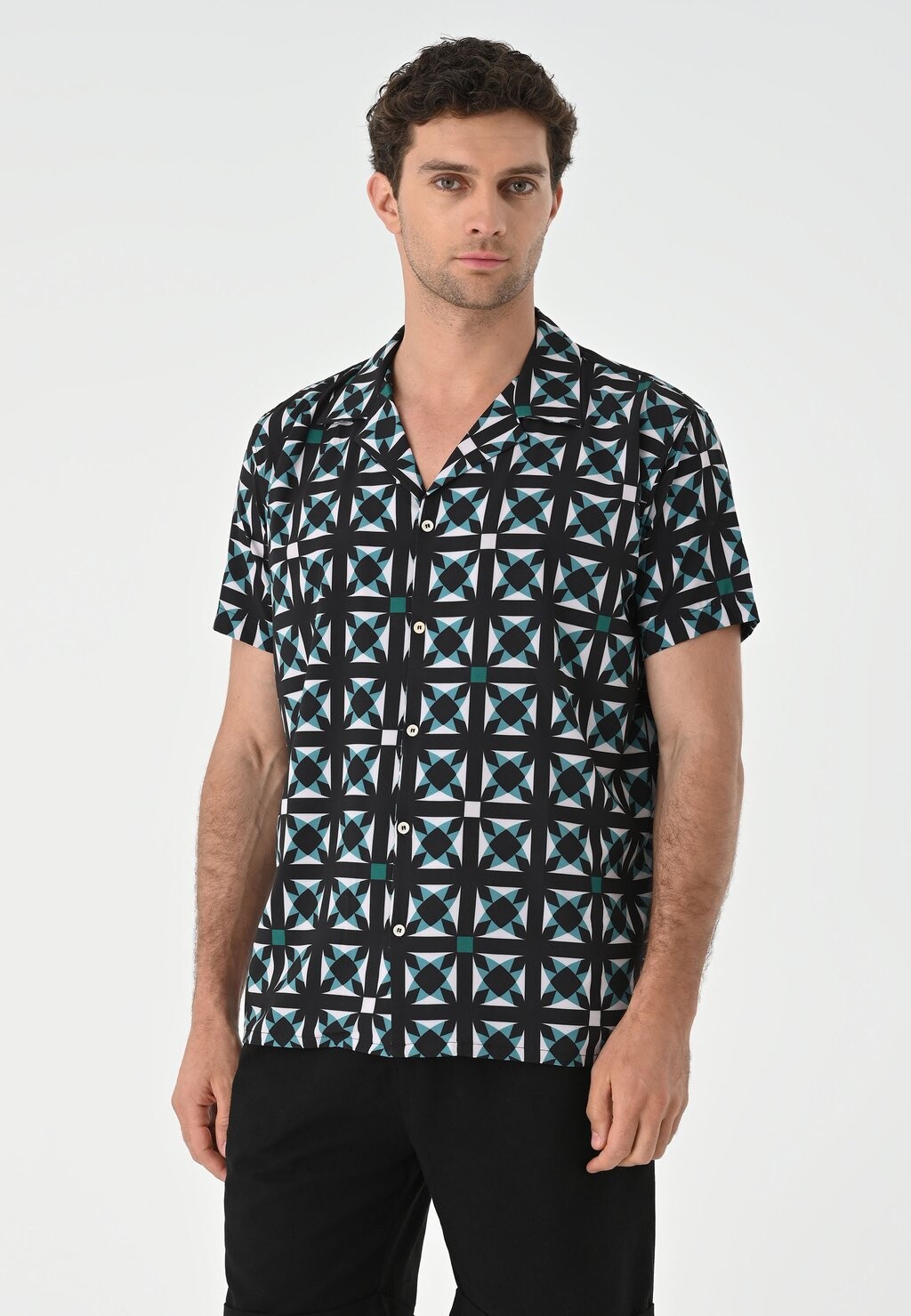

Рубашка LAPEL COLLAR SHORT SLEEVE Antioch, зеленый