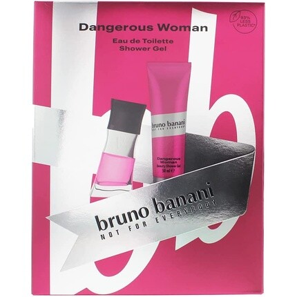Подарочный набор Bruno Banani Dangerous Woman: туалетная вода 30 мл и гель для душа 50 мл — фото 2