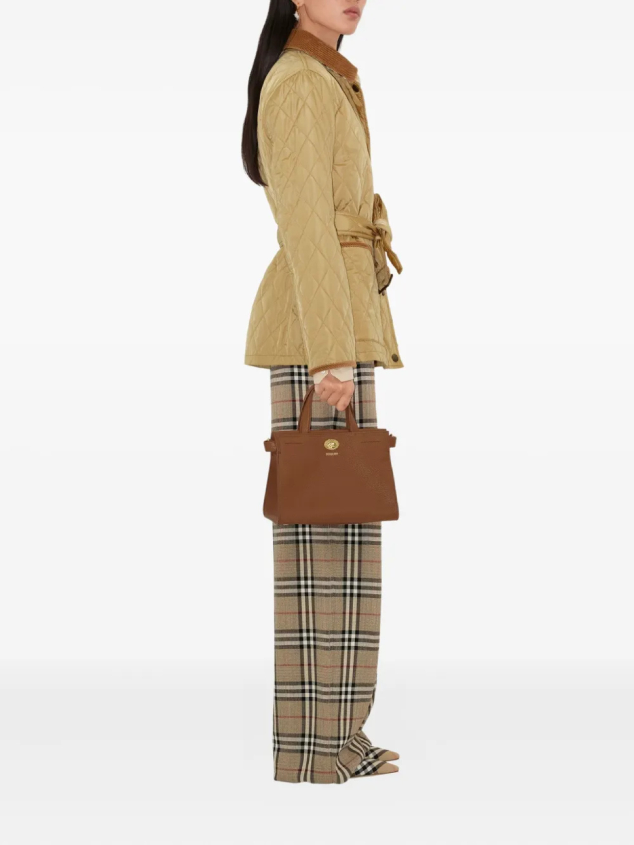 Куртка Burberry, женская, нейтральный, стеганая — фото 3