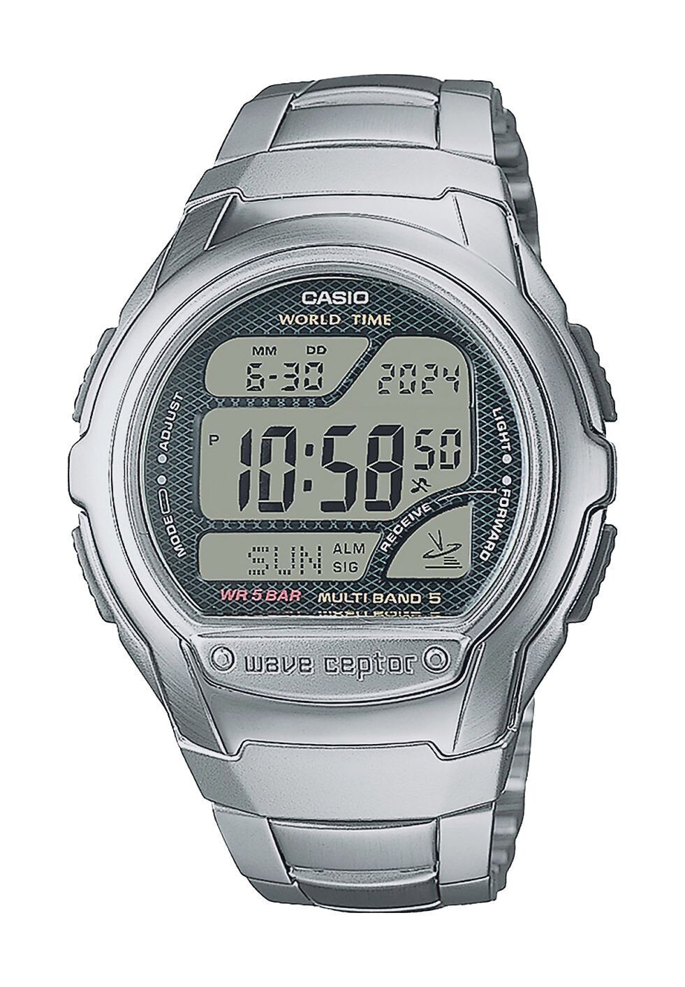 

Мужские цифровые часы WV-58RD-1AEF CASIO, серебро