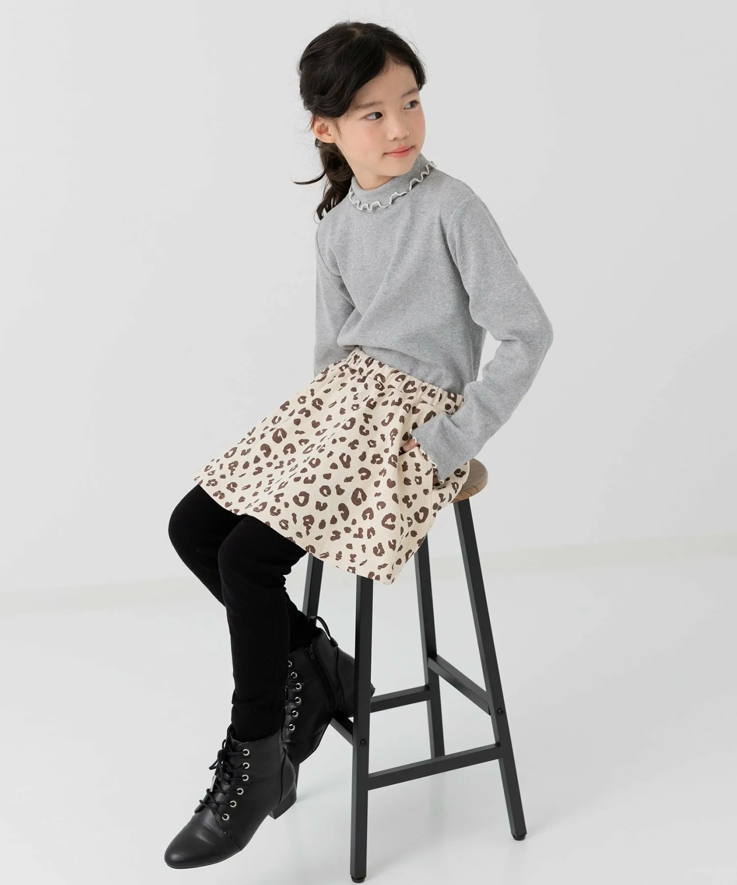 Флисовая юбка с принтом по всей поверхности Chil2, H Leopard/Cream — фото 2