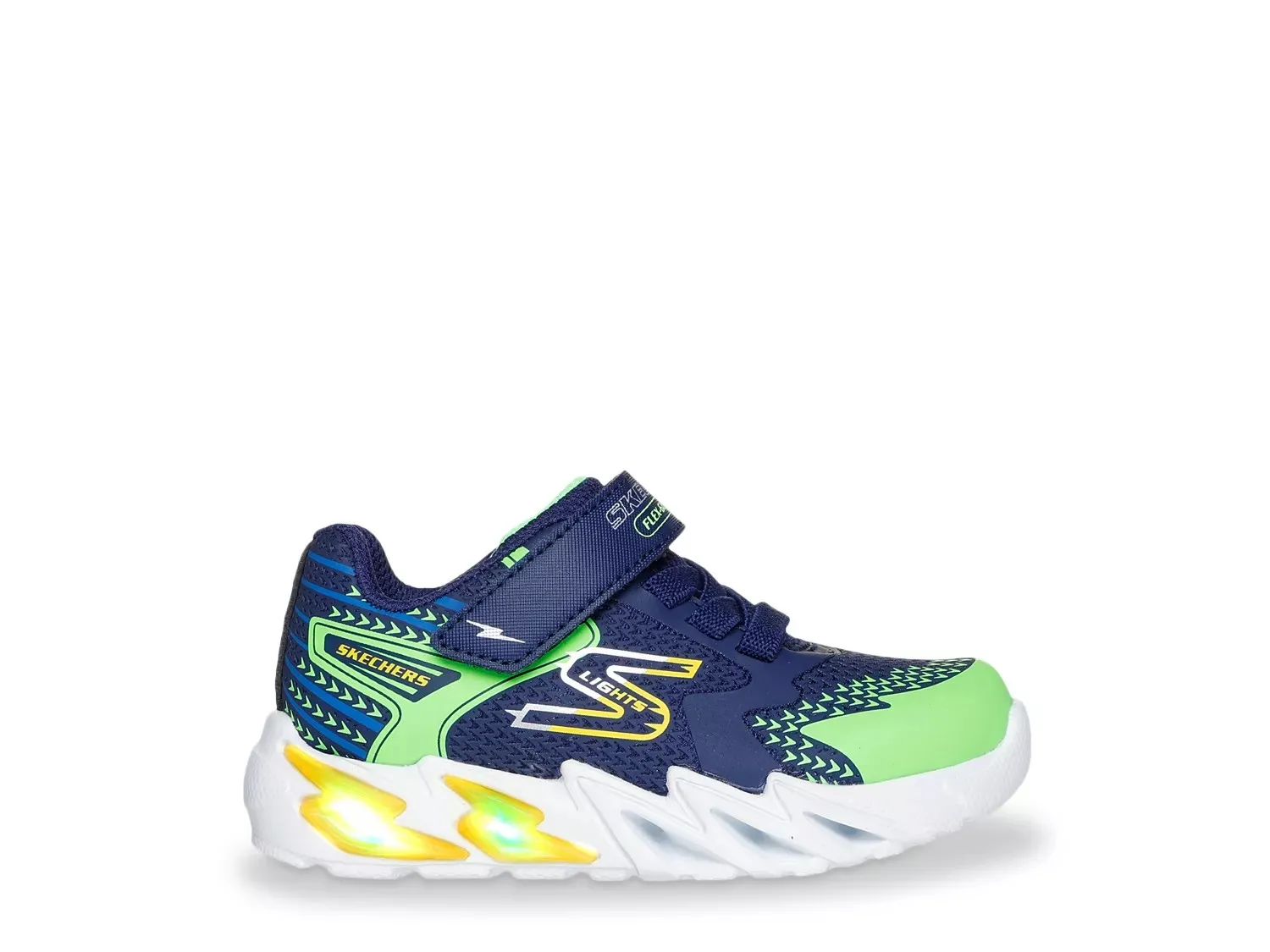 Кроссовки Skechers S Lights Flex Glow Bolt — детские, синие — фото 3