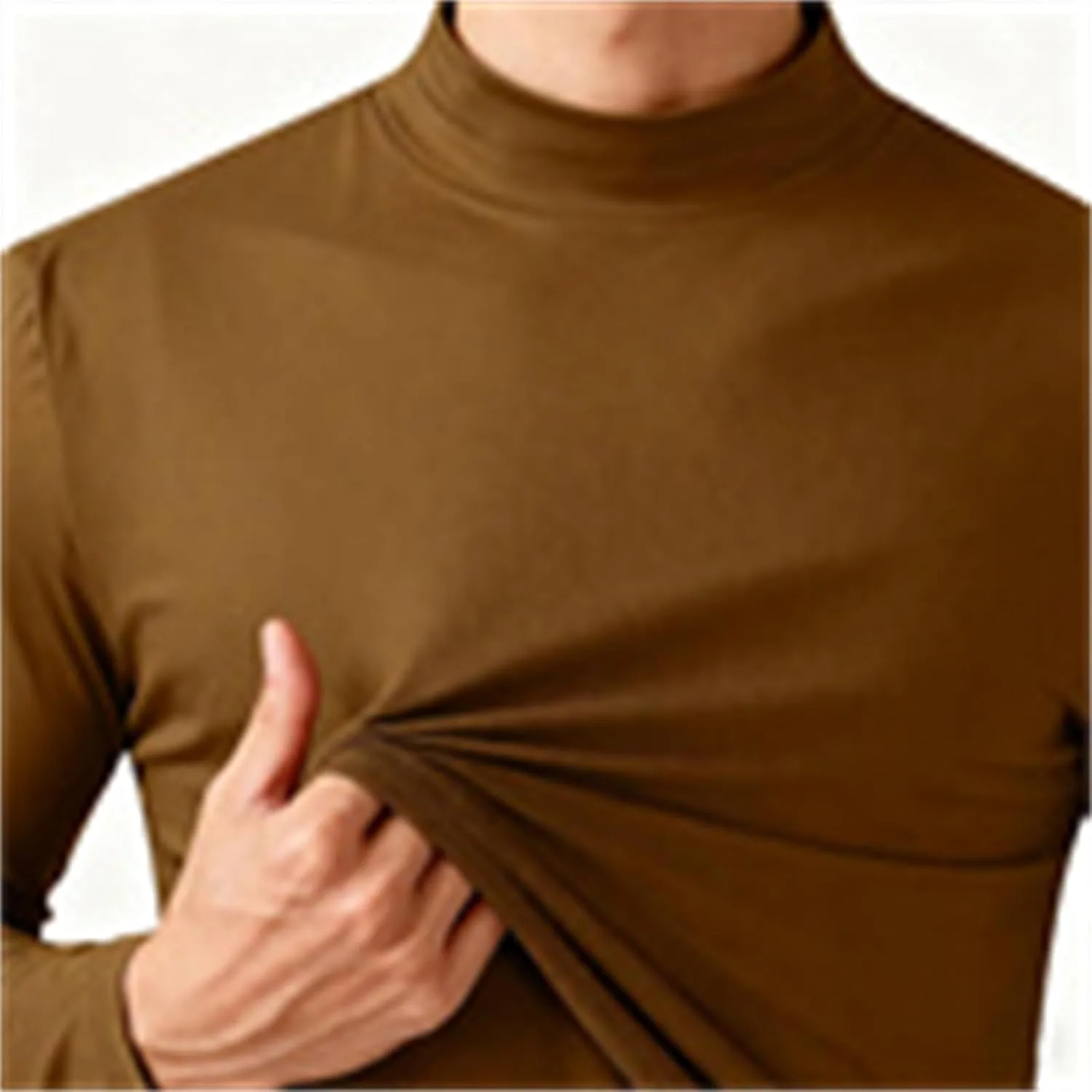 Мужская футболка с высоким воротником Slim Fit — эластичная и дышащая для спортзала или повседневной носки — фото 4