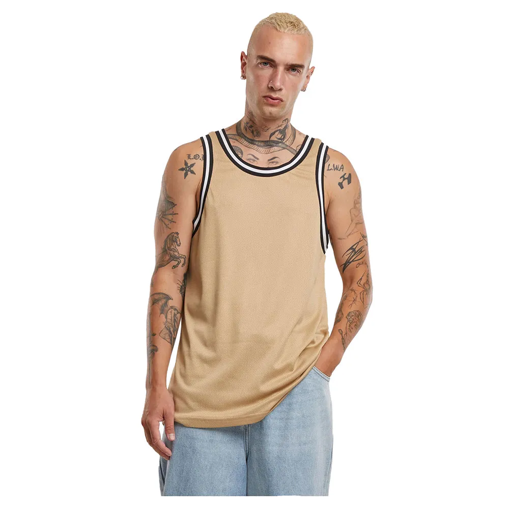 

Футболка без рукавов Urban Classics Mesh, бежевый