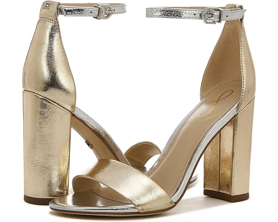 

Туфли Sam Edelman Yaro Ankle Strap Sandal Heel, цвет Gold Leaf 1