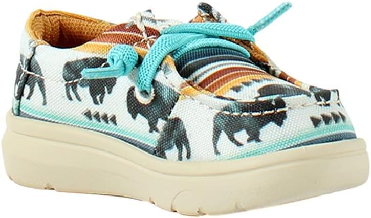 Детские повседневные туфли Ariat Lil' Stompers с принтом буффало, Multicolored (Buffalo) — фото 2