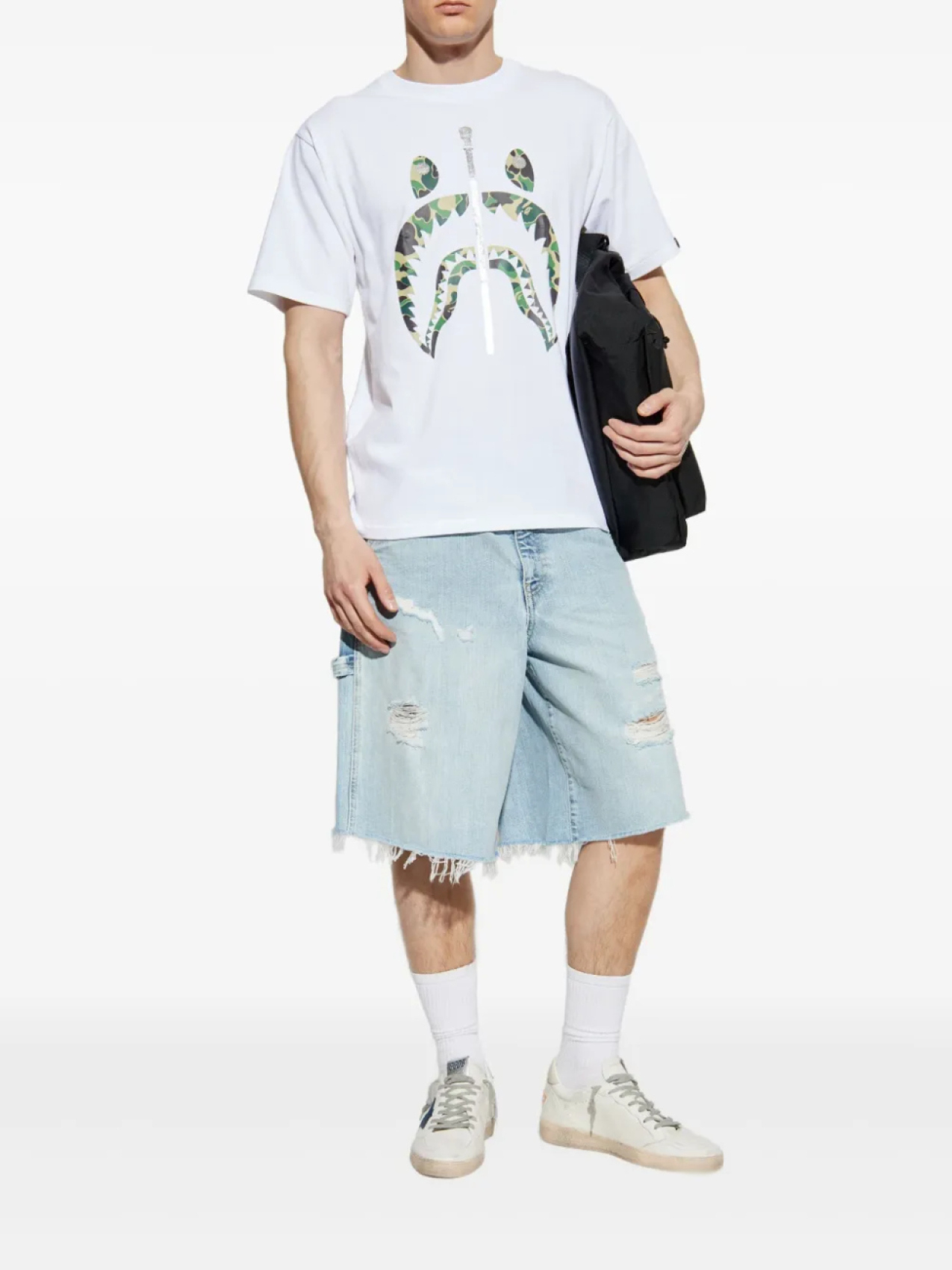 A BATHING APE футболка с графичным принтом, белый — фото 2