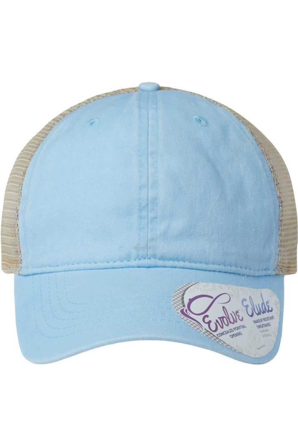 

Женская кепка Infinity Her с сетчатой ​​задней частью и эффектом потертости, кашемирово-синий/цветочный