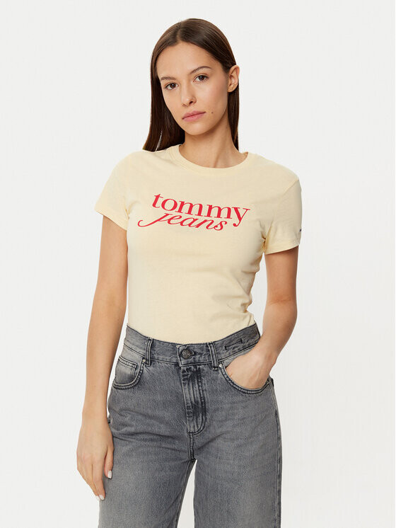 

Футболка узкого кроя Tommy Jeans, желтый
