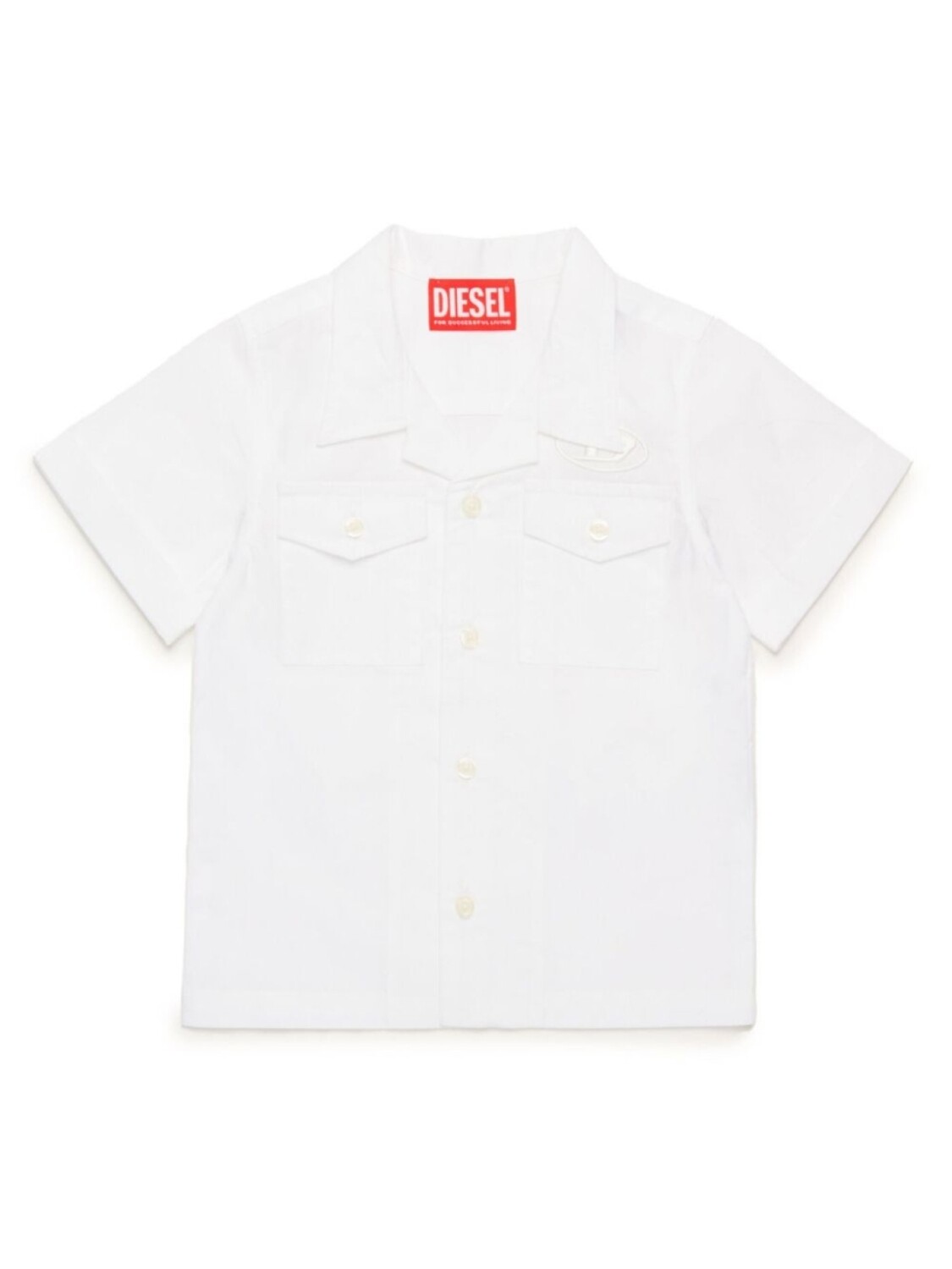 

Diesel Kids рубашка с короткими рукавами, белый