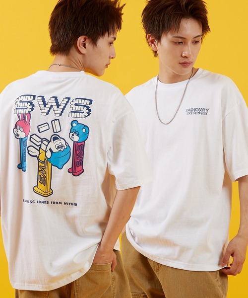 

Футболка с короткими рукавами и графическим принтом Sideway Stance, белая