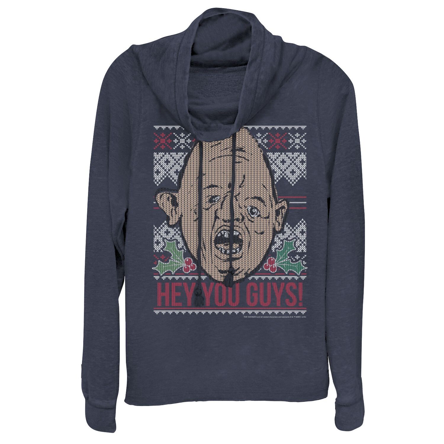 Уродливая рождественская толстовка с круглым вырезом The Goonies Sloth "Hey You Guys" для юниоров Licensed Character, темно-синий