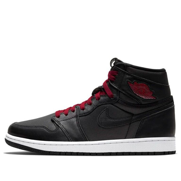 

Кроссовки 1 retro high og 'black gym red' Air Jordan, черный