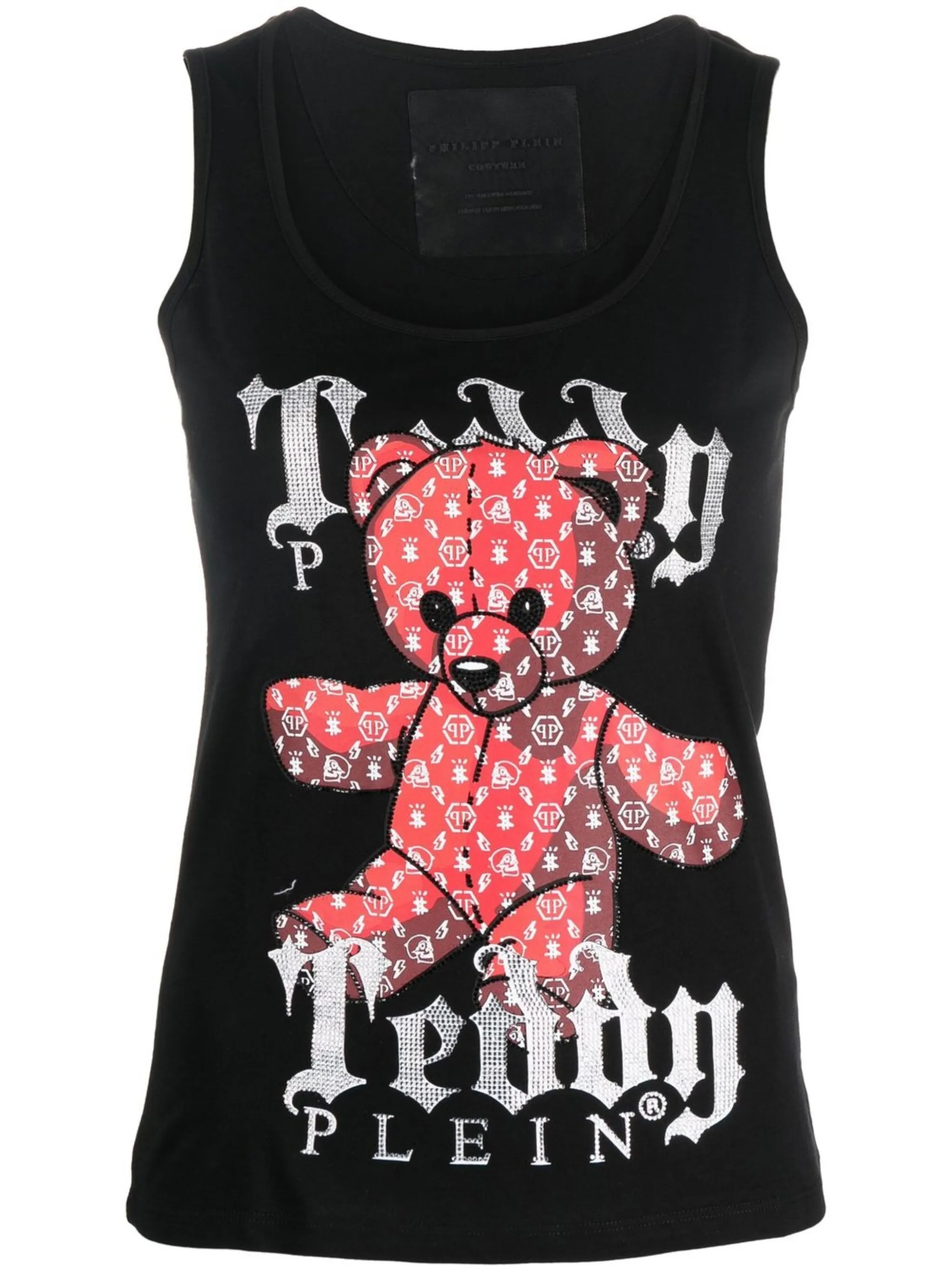 

Топ Teddy Plein без рукавов Philipp Plein, черный