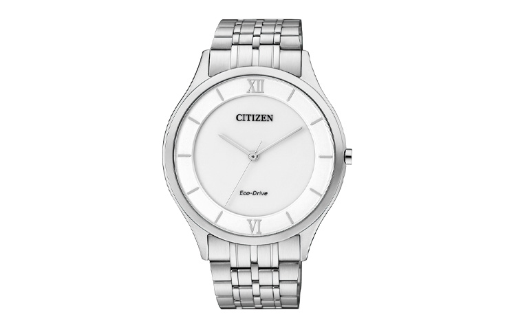 

CITIZEN Часы Light Powered Quartz Movement Stainless Steel Strap Watch 40mm Men's Watch White Dial, White Dial
