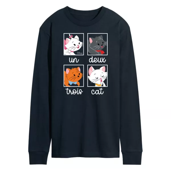 

Футболка с длинным рукавом и рисунком «Два тройных кота» от Aristocats Disney, синий