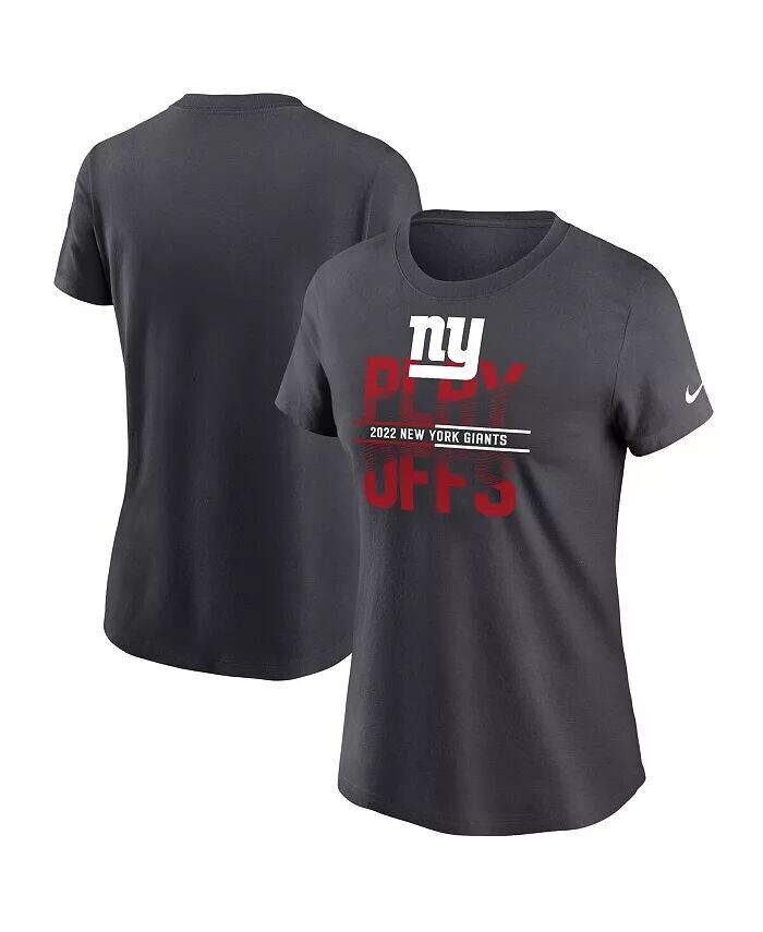 

Женская антрацитовая футболка New York Giants 2022 NFL Playoffs Nike