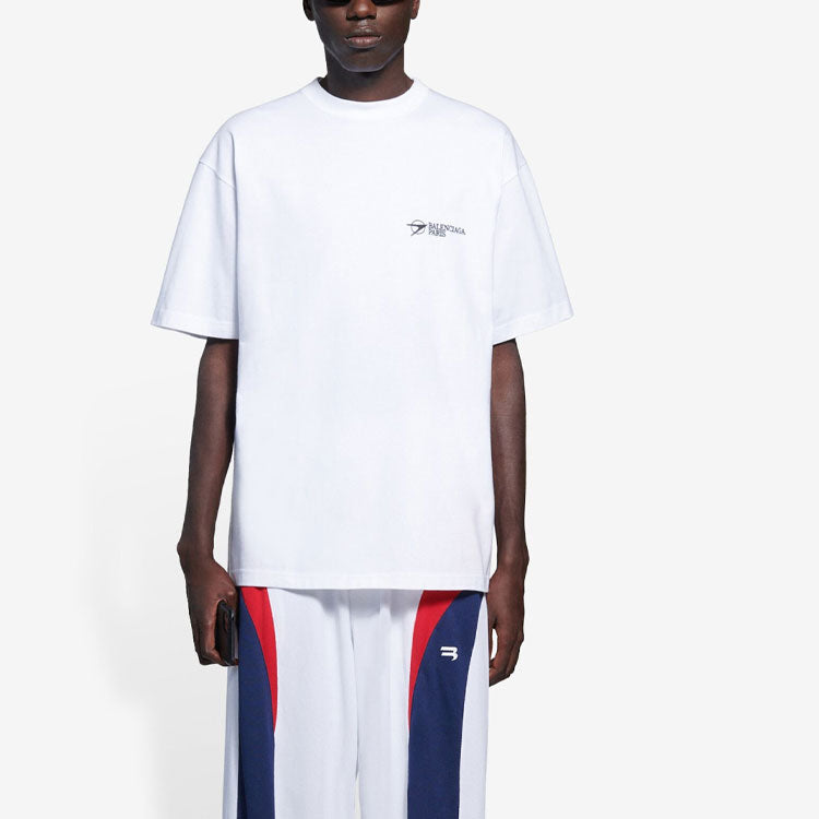 Футболка Balenciaga Paris Logo T-Shirt 'White', белый — фото 4
