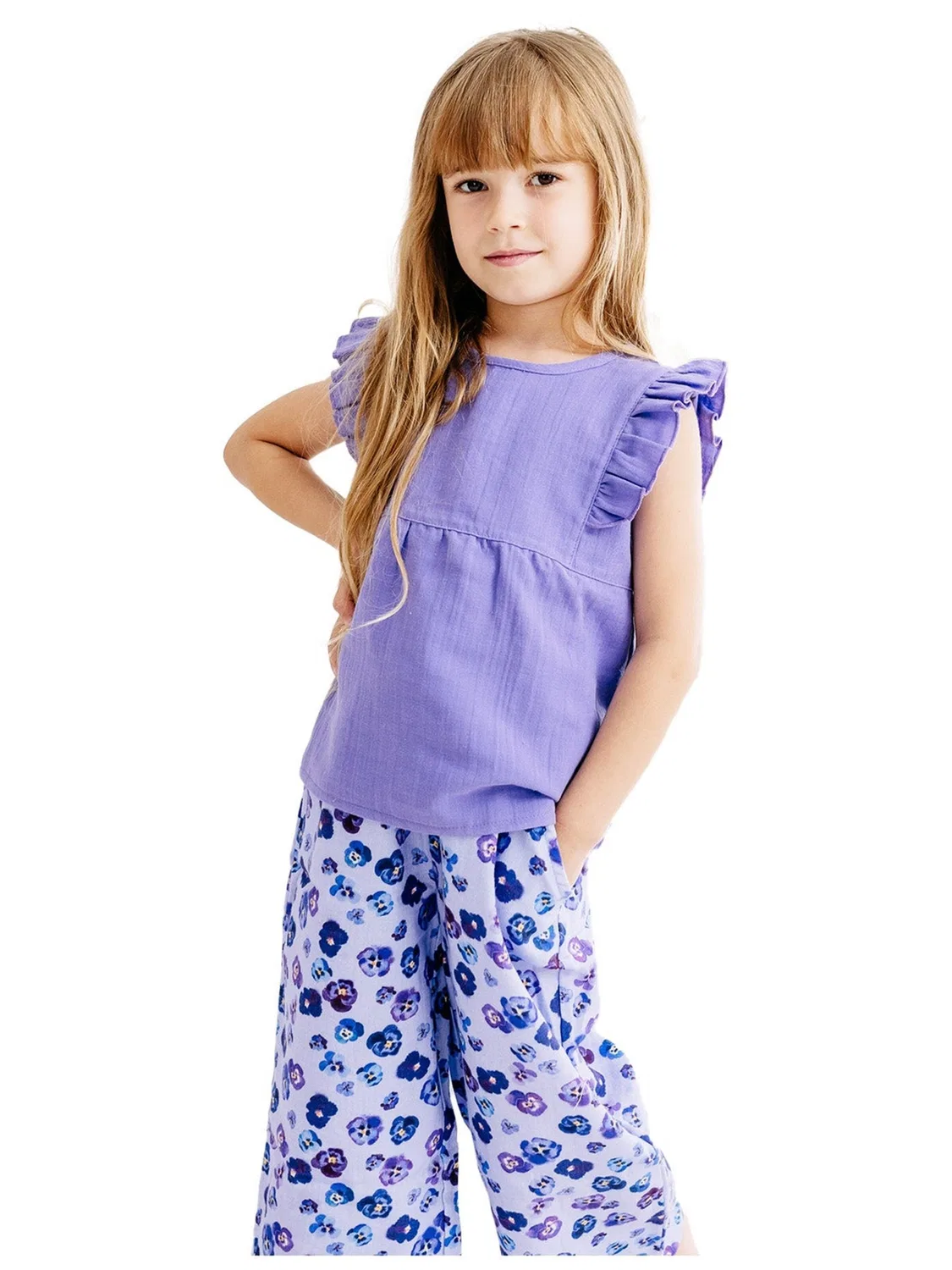 Топ 'Walkiddy - Royal Lavender Blouse Топ' Walkiddy, Lilac — фото 3