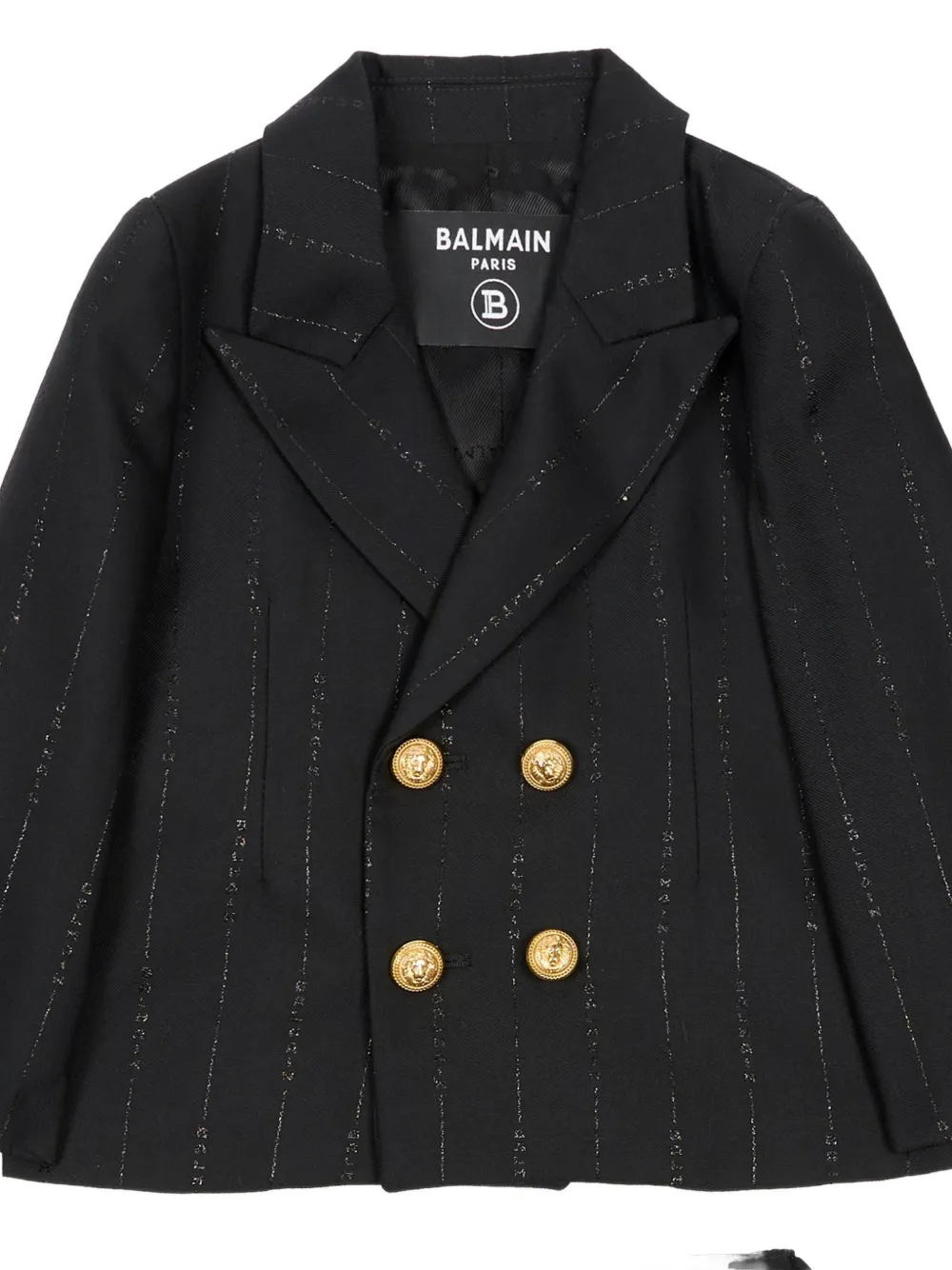 Комплект в тонкую полоску Balmain Kids, черный — фото 3