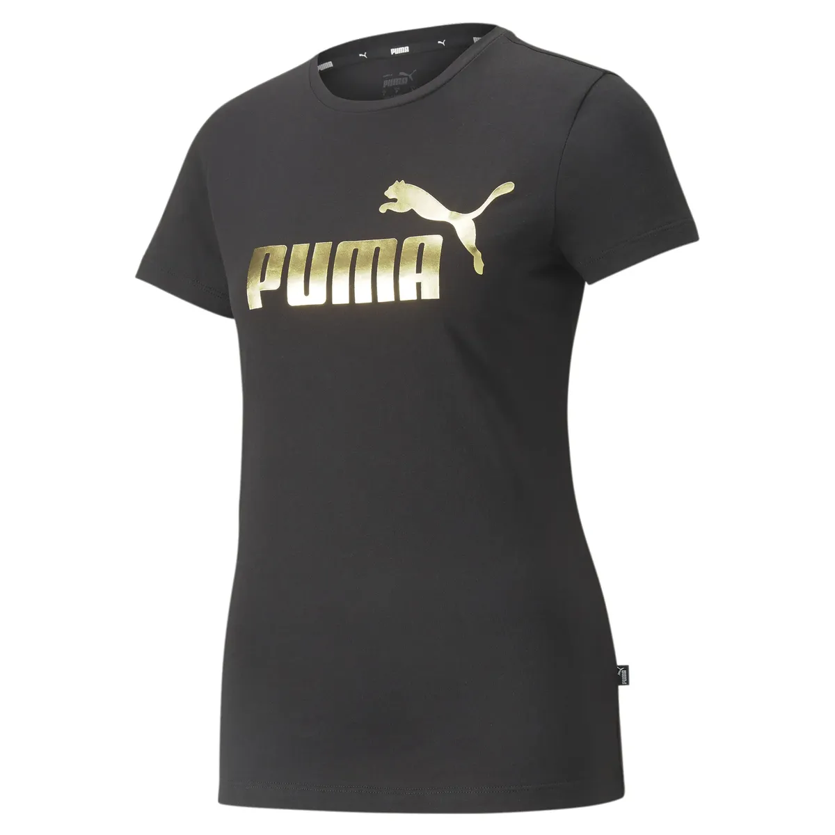 

ФУТБОЛКА PUMA "ESS+ МЕТАЛЛИЧЕСКАЯ ФУТБОЛКА С ЛОГОТИПОМ", цвет Puma Black-Gold Foil