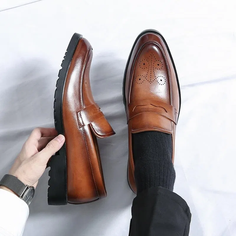 Лоферы мужские кожаные, Loafers & Slip-Ons, Brown UOPYNE — фото 2