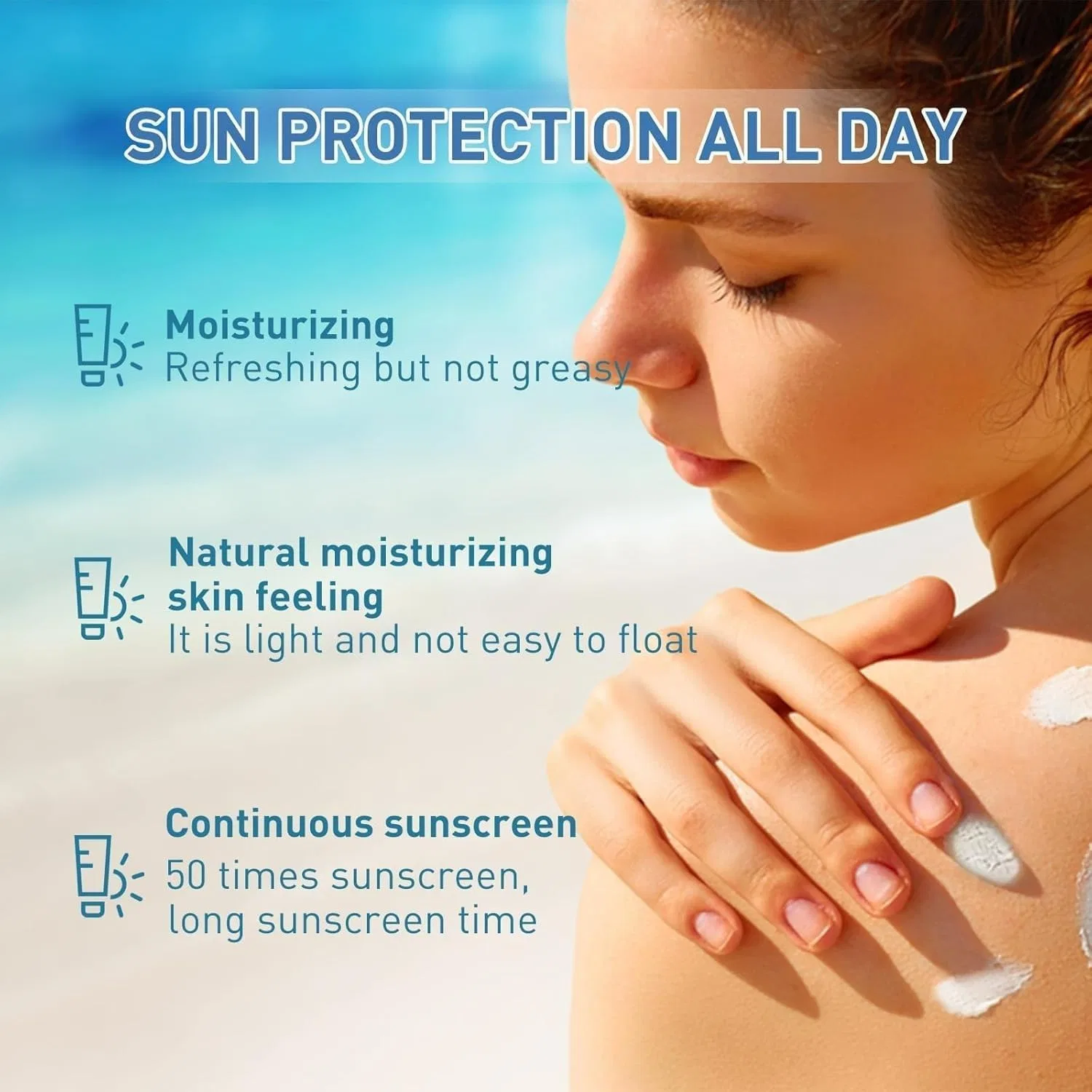 Солнцезащитный крем для лица с березовым соком, SPF 50+, 50 мл, увлажняющий Lndlwxk — фото 2