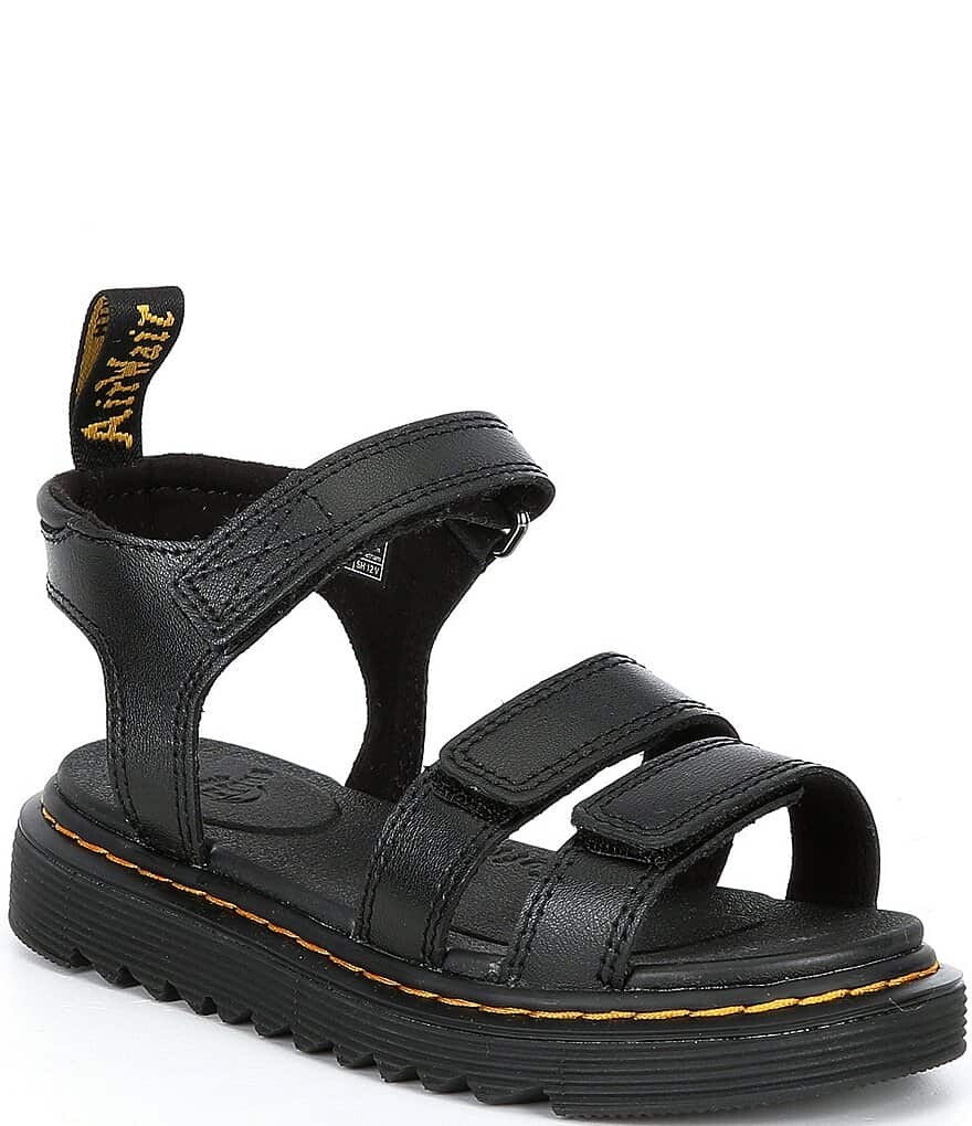 

Кожаные сандалии Klaire для девочек Dr. Martens (для малышей), черный