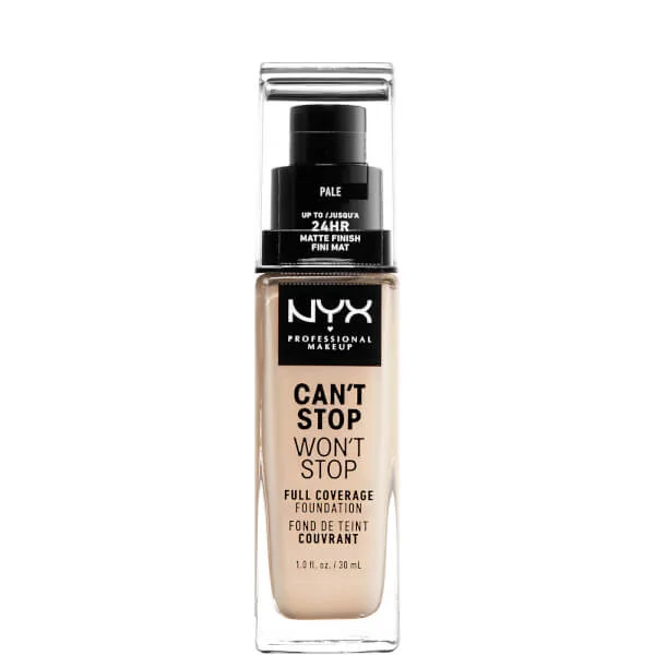 

Can’T stop не остановит 24-часовой тональный крем Nyx Professional Makeup, цвет pale