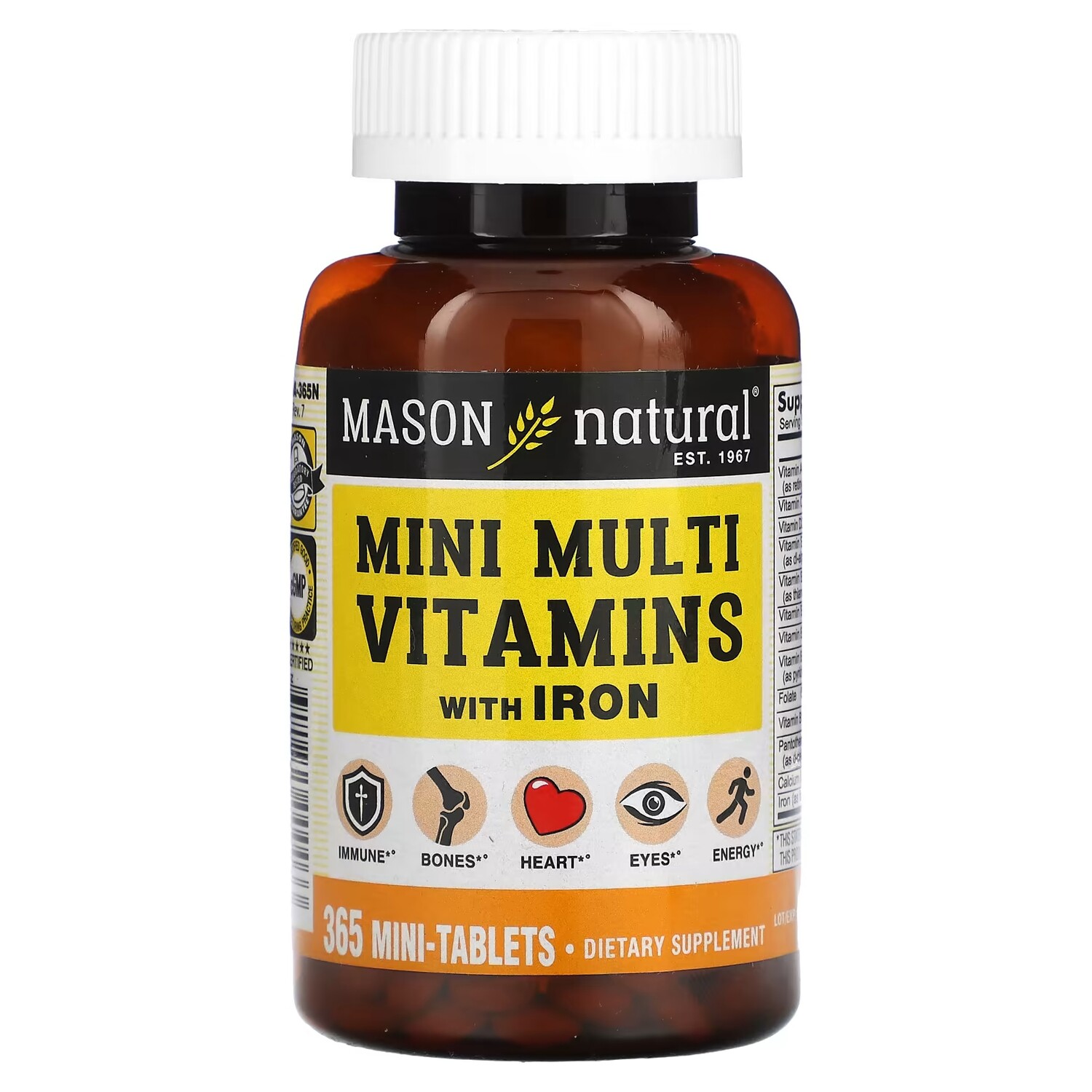 

Мультивитамины Mason Natural с железом, 365 мини-таблеток