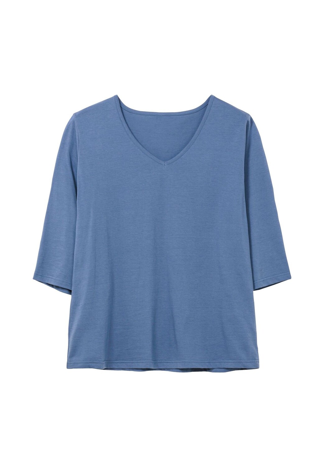 

Рубашка с V-образным вырезом Sheego, цвет Jeansblau
