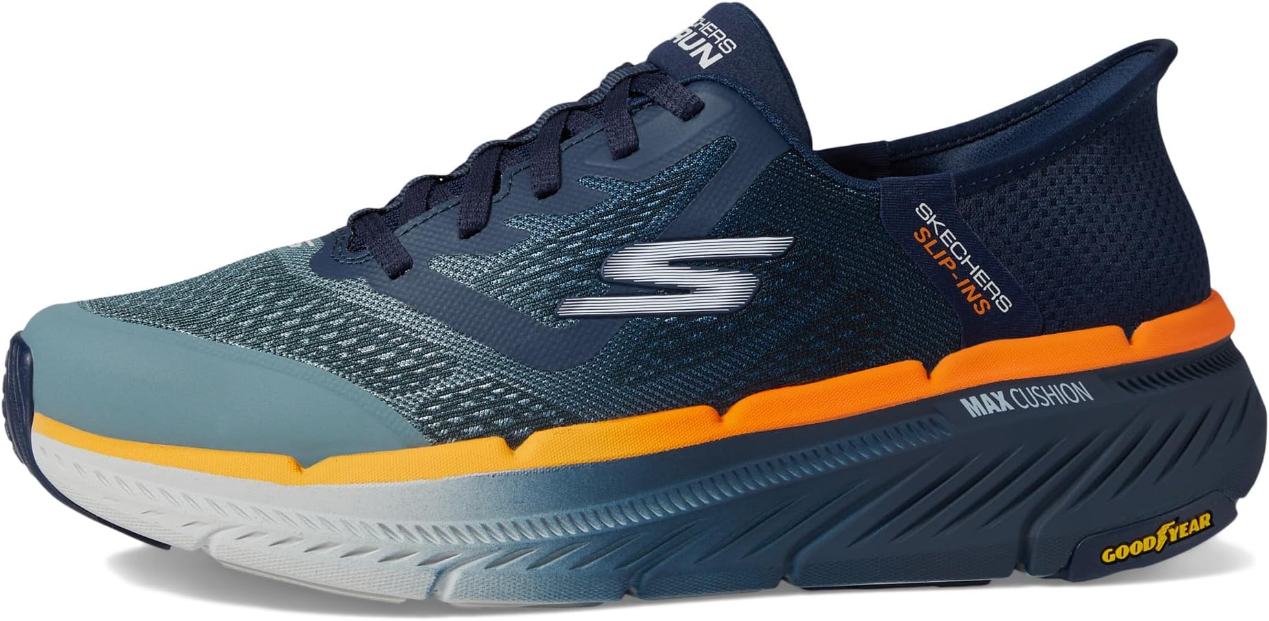 Кроссовки SKECHERS Skechers Hands Free Slip-ins Max Cushion Premier 2.0, Navy/Orange — фото 4