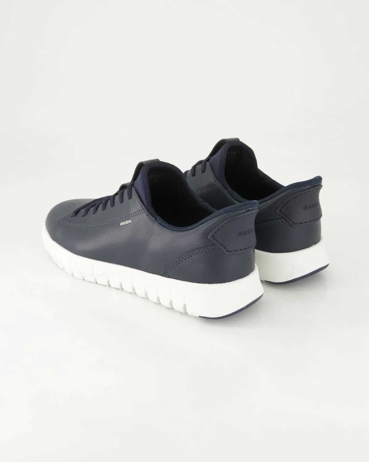 Кроссовки Slip-On, кожаные Geox, синий — фото 3