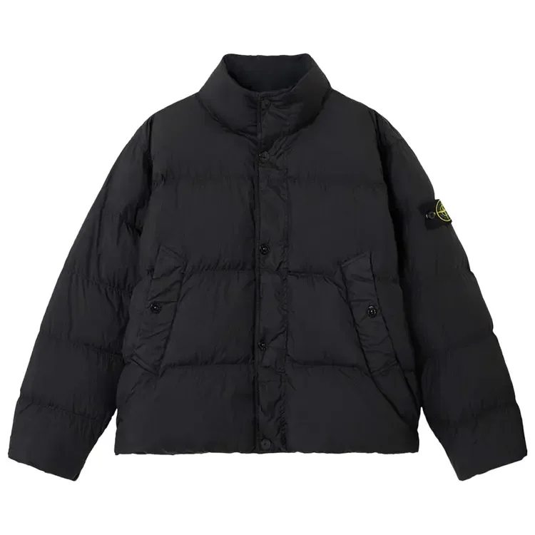 Пуховая куртка Stone Island Crinkle Reps NY, цвет «черный»