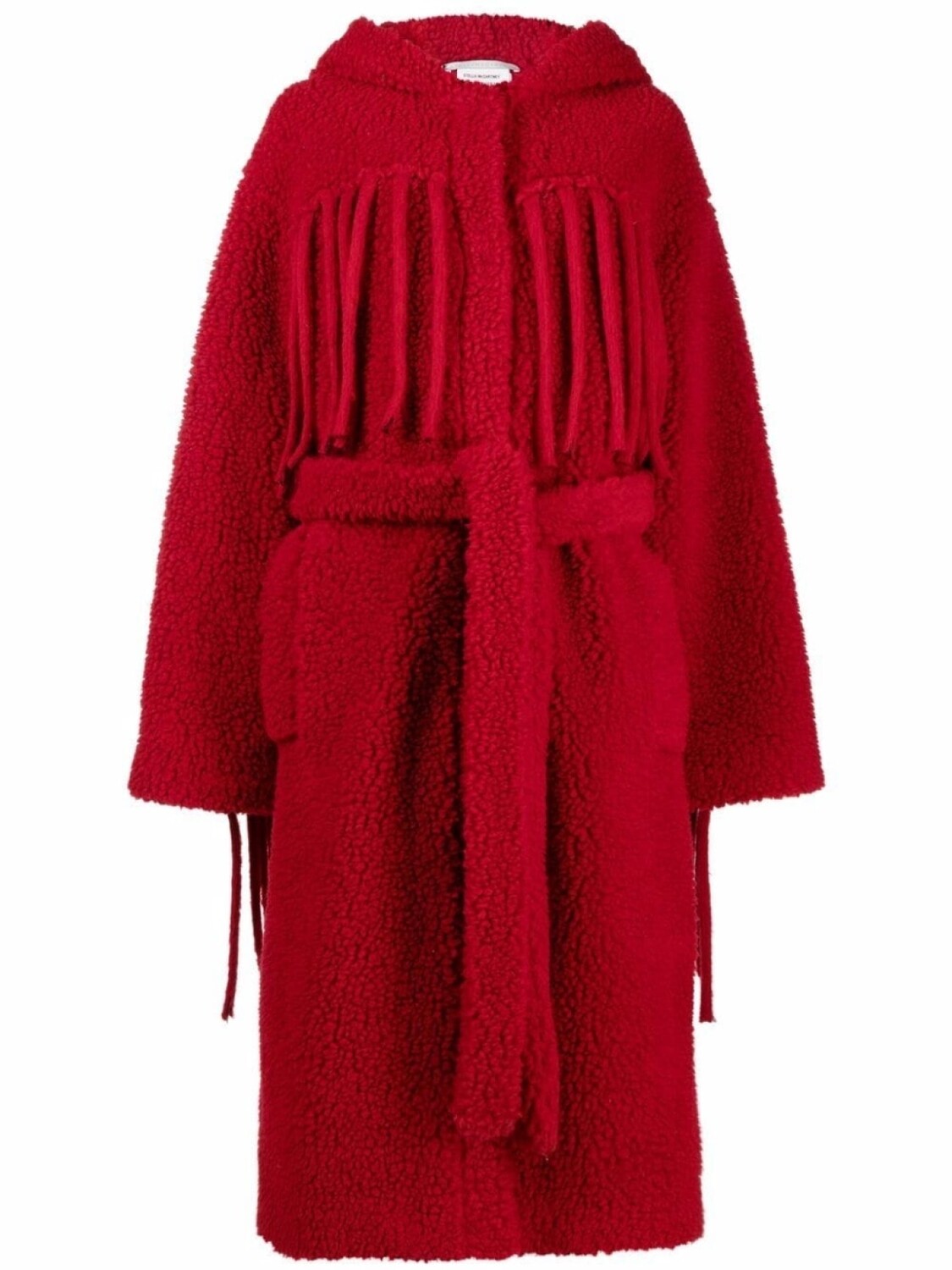 

Stella McCartney пальто с бахромой, красный