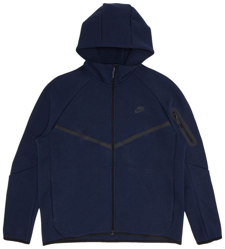 

Худи Nike Tech Fleece Full-Zip Windrunner Hoodie 'Obsidian/Black', синий