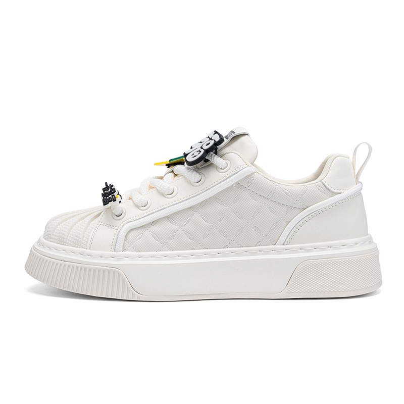 

AOKANG Низкие скейтерские кросcовки мужские экрю с самодельными пряжками, цвет Ecru[DIY Shoe Buckles]