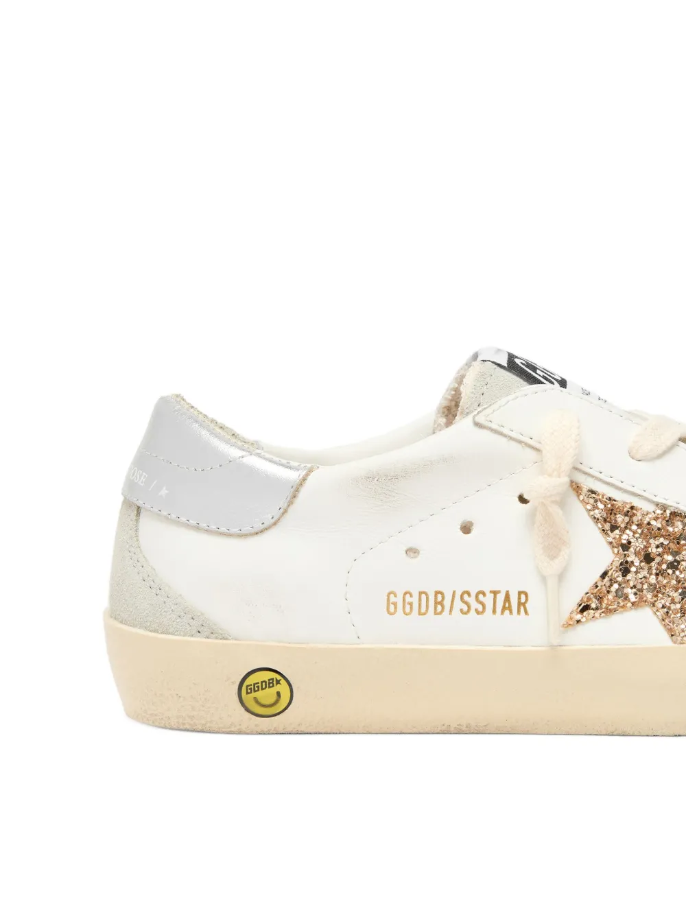 Кроссовки с блестками Golden Goose Kids, белый — фото 4