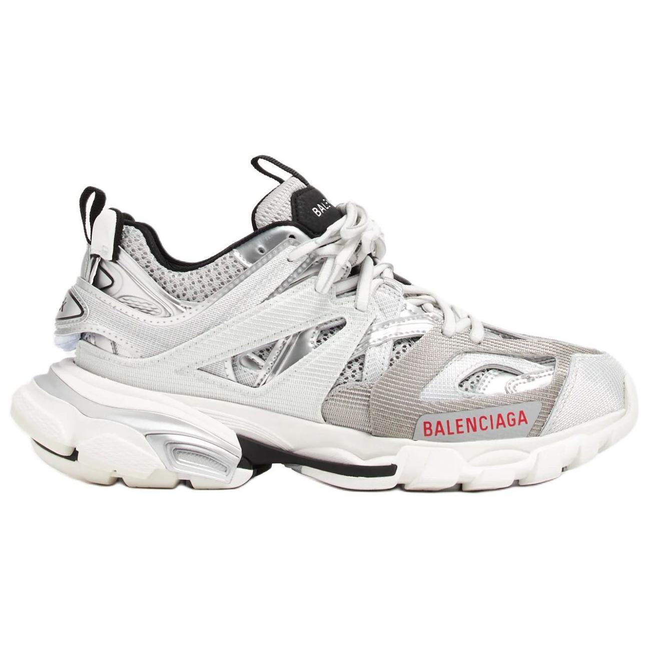 Balenciaga Трек низкие массивные кроссовки women's silver — фото 4
