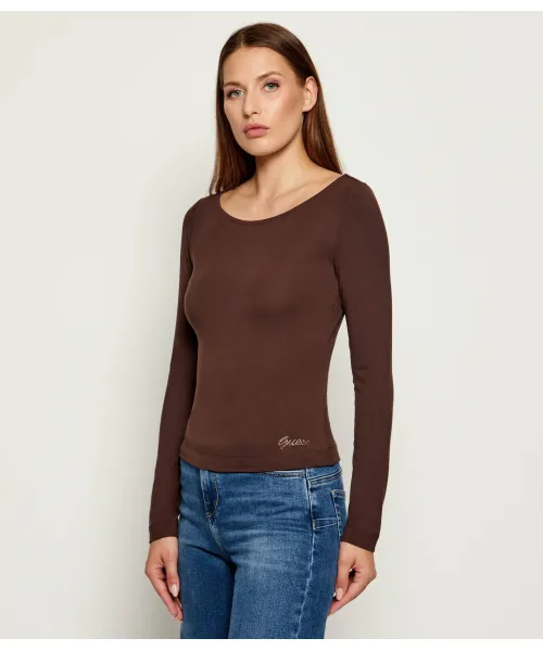 

Блузка-Лодочка Slim fit Guess Jeans, коричневый