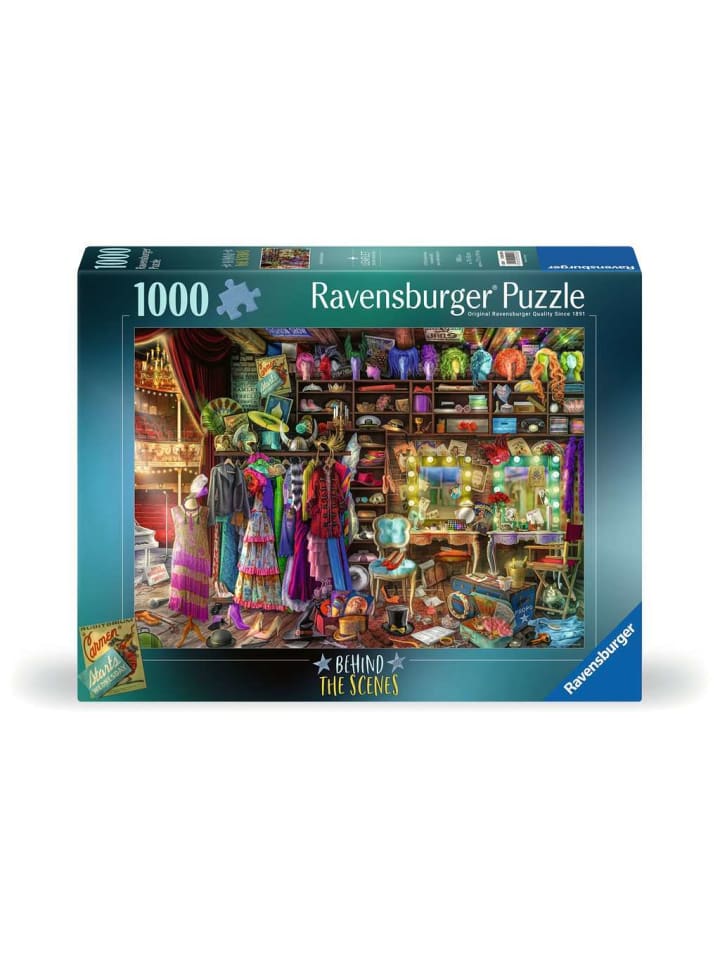 

Пазл Ravensburger, 1000 деталей. Эми Стюарт за кулисами в красочном исполнении
